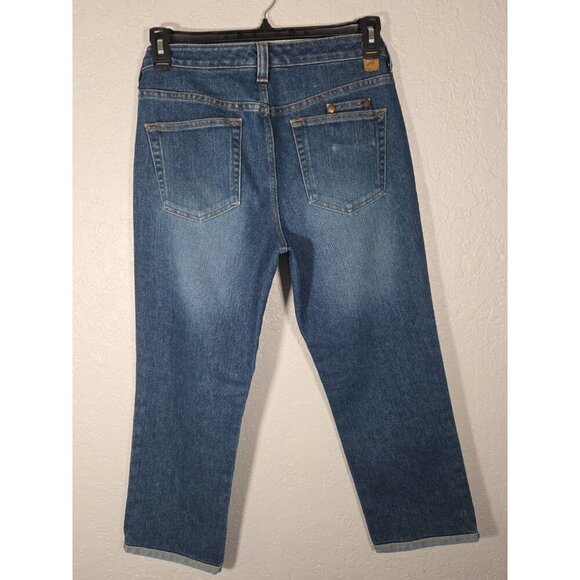 Tommy Hilfiger Blue Jeans Women's Sz 8 Hipster Rolled Cuffs Straight Leg Vintage - Picture 4 of 8